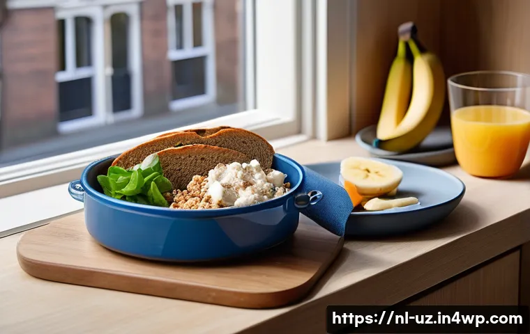 스포츠 영양과 맞춤형 접근법 - A vibrant and detailed scene of a Dutch athlete preparing a balanced pre-workout meal in a modern ki...